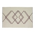 Tapis recyclé design blanc motif geométrique Hübsch