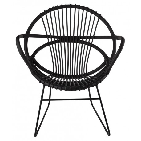 pols potten singapore fauteuil design retro rotin noir 520-020-035