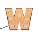 lettre lumieuse w applque metal dore seletti caractere