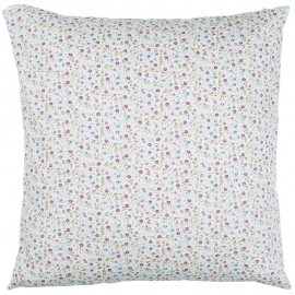 housse de coussin coton bleu ciel imprime fleuri ib laursen 1913-26