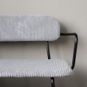Banquette design velours côtelé House Doctor Classico gris clair