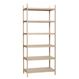 Grande étagère à poser scandinave bois 6 tablettes Hübsch