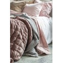 ib laursen housse de coussin rectangulaire velours rose pastel