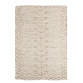 madam stoltz tapis seagrass blanc ecru motifs brodes 120 x 180 cm