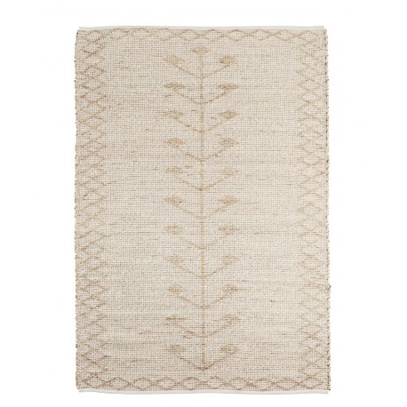 madam stoltz tapis seagrass blanc ecru motifs brodes 120 x 180 cm