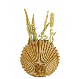 madam stoltz vase decoratif gres jaune moutarde