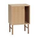 hubsch table de chevet rangement design epure bois chene clair