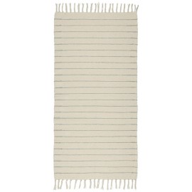 tapis de chambre coton creme rayures bleu ib laursen