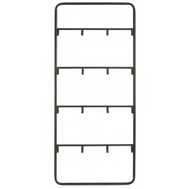 etagere murale rangement 16 crochets metal noir vintage ib laursen