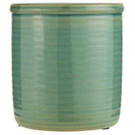 cache pot ceramique emaillee vert ib laursen