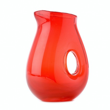 pols potten jug with hole carafe design verre rouge