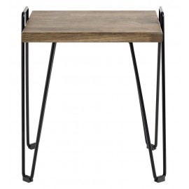 muubs move table basse d appoint epuree metal noir bois chene fonce