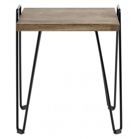 muubs move table basse d appoint epuree metal noir bois chene fonce