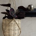 house doctor woven cache pot suspendu rotin tresse naturel corde jute