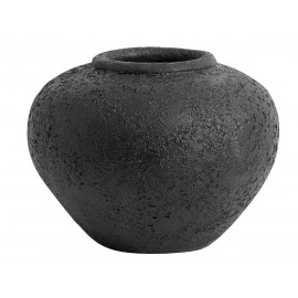 jarre terre cuite brulee decorative noire muubs luna