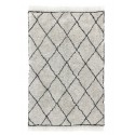 hk living tapis berbere losanges franges blanc noir 120 x 180 cm