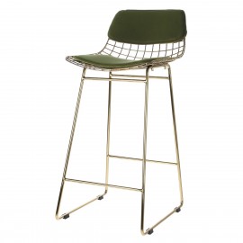 Set de coussin de tabouret de bar velours HKliving vert