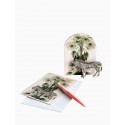 studio roof pop out card decoration sculpture en carton zebre tropical