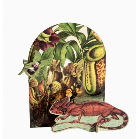 decoration en carton a poser studio roof lezard extravaganza pop out