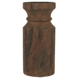 bougeoir large en bois recycle style campagne ib laursen unique