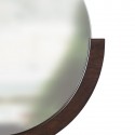 umbra mira miroir mural rond bois noyer fonce style chic