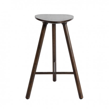muubs tabouret de bar epure bois massif chene teinte
