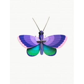 decoration murale papillon bleu cuivre studio roof