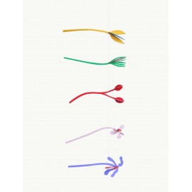 studio roof ophelia mobile decoratif fleurs suspendues carton