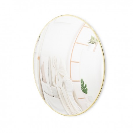 umbra grand miroir mural rond convexe laiton convexa