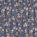 Plaid matelassé imprimé fleuri Bloomingville bleu