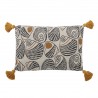 Coussin rectangulaire imprimé pompons Bloomingville