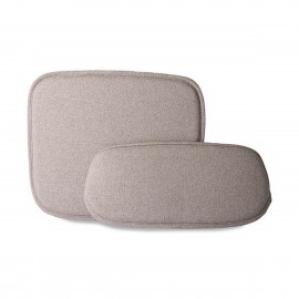 hk living galette pour tabouret de bar coton gris