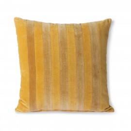 hk living coussin carre chic velours raye jaune