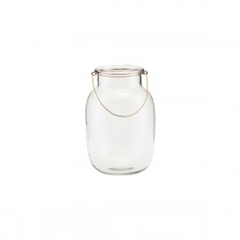 house doctor adena vase lanterne bocal verre poignee fil de fer laiton