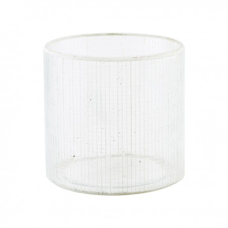 house doctor photophore verre decor carreaux argent check