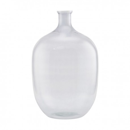 house doctor tinka tres grand vase dame jeanne verre gris clair