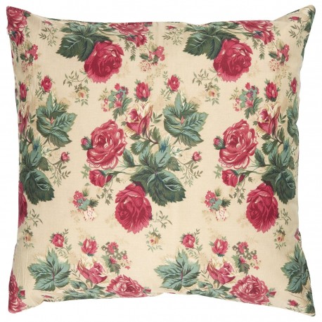 taie d oreiller coton grosses fleurs roses ib laursen 50 x 50 cm