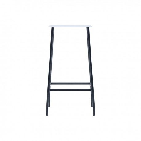 house doctor rag tabouret de bar acier fonce noir design epure