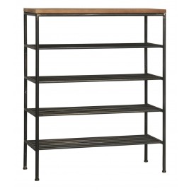 etagere industrielle a poser metal noir bois ib laursen