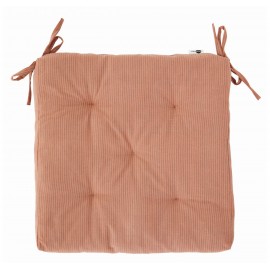 coussin carre de chaise coton rose rayures fines madam stoltz