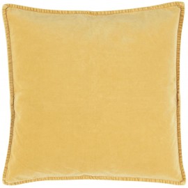 housse de coussin velours jaune clair pastel ib laursen 50 x 50 cm