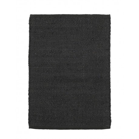 tapis descente de lit chanvre noir house doctor hempi 60 x 90 cm