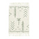 madam stoltz tapis de bain ou descente de lit tufte motif ethnique vert