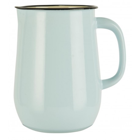 ib laursne pichet metal emaille bleu clair style retro vintage campagne