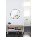 umbra hub miroir rond mural gris caoutchouc d 61 cm