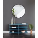 umbra hub miroir rond mural gris caoutchouc d 61 cm
