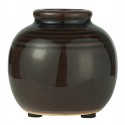 mini vase boule noir ceramique noir ib laursen