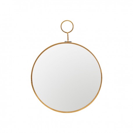 house doctor loop petit miroir mural rond laiton metal dore