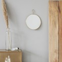 house doctor loop petit miroir mural rond laiton metal dore
