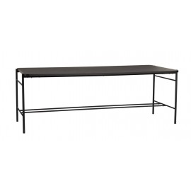 hubsch table salle a manger noire design epuree bois metal